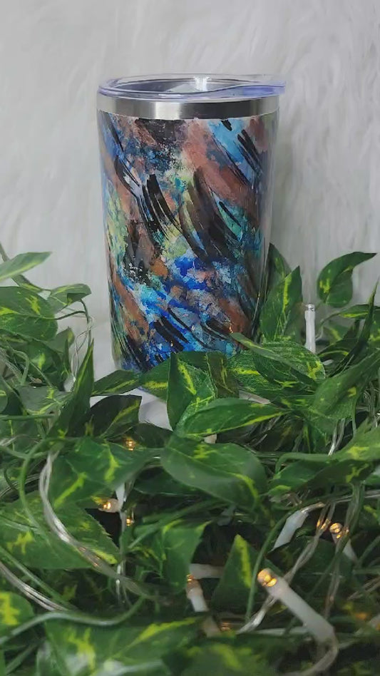 Deep Water Abstract - 14 oz Tumbler